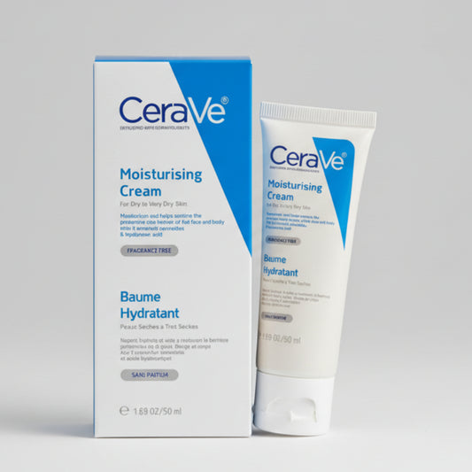 CeraVe Moisturizing Cream - Non-Greasy Fast-Absorbing Face & Body Moisturizer 50ml