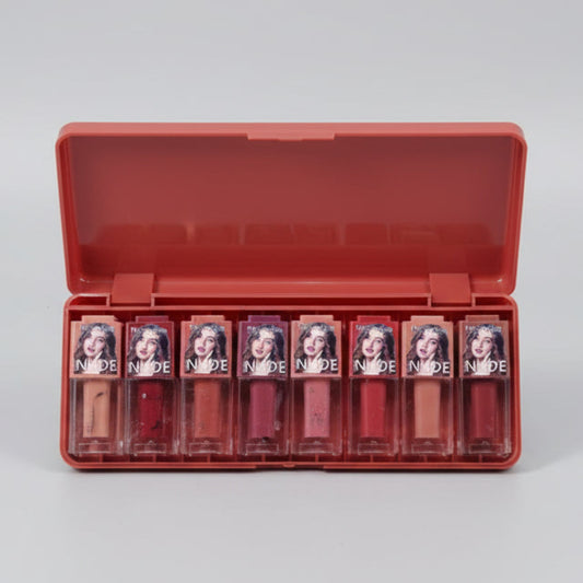 Mocallure Dark Nude Matte Lip Gloss Set - 8 Long-Lasting Shades for All Skin Tones