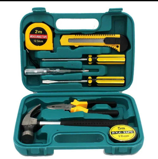 Complete 8 PCS Professional Tool Box | Essential Tools for Mechanics & Home Use