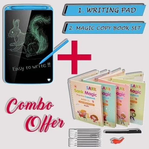 Pack of 2 8.5 Inch LCD Writing Tablet + 4pcs/set Sank Magic Book
