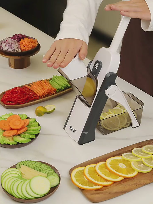 Mandoline Slicer | Safe Adjustable Vegetable Cutter | Multi‑Purpose Kitchen Chopper & Manual Grater